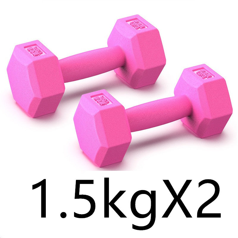 Dumbells Men'S Arm Muscle Training Household Rubberized Dumbbells Female Fitness Equipment